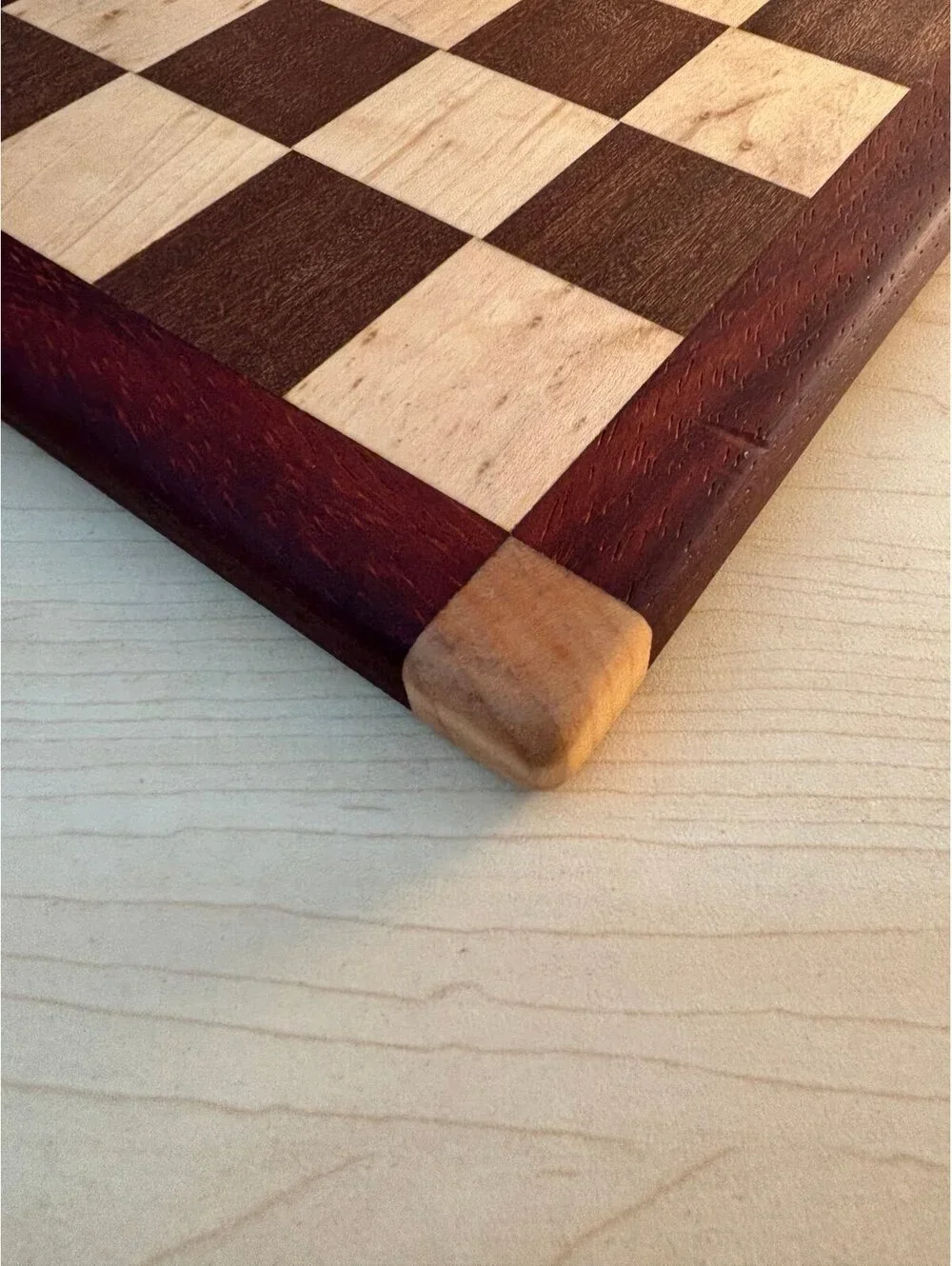 San Diego Padres Maple + Walnut Cutting Board 8x8 inch - Custom Handmade